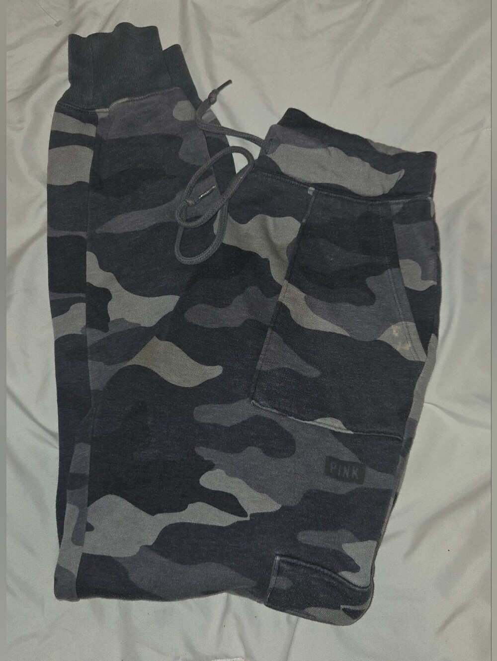 Victoria's Secret PINK Camo Lounge Joggers in Charcoal/Gray Sz XS